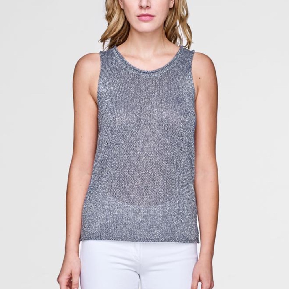 White + Warren SPARKLE KNIT TANK